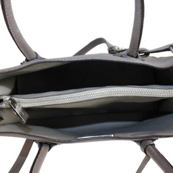 Michael Kors Mercer Gray Leather Convertible Structured Cross Body Satch… - Picture 10 of 10